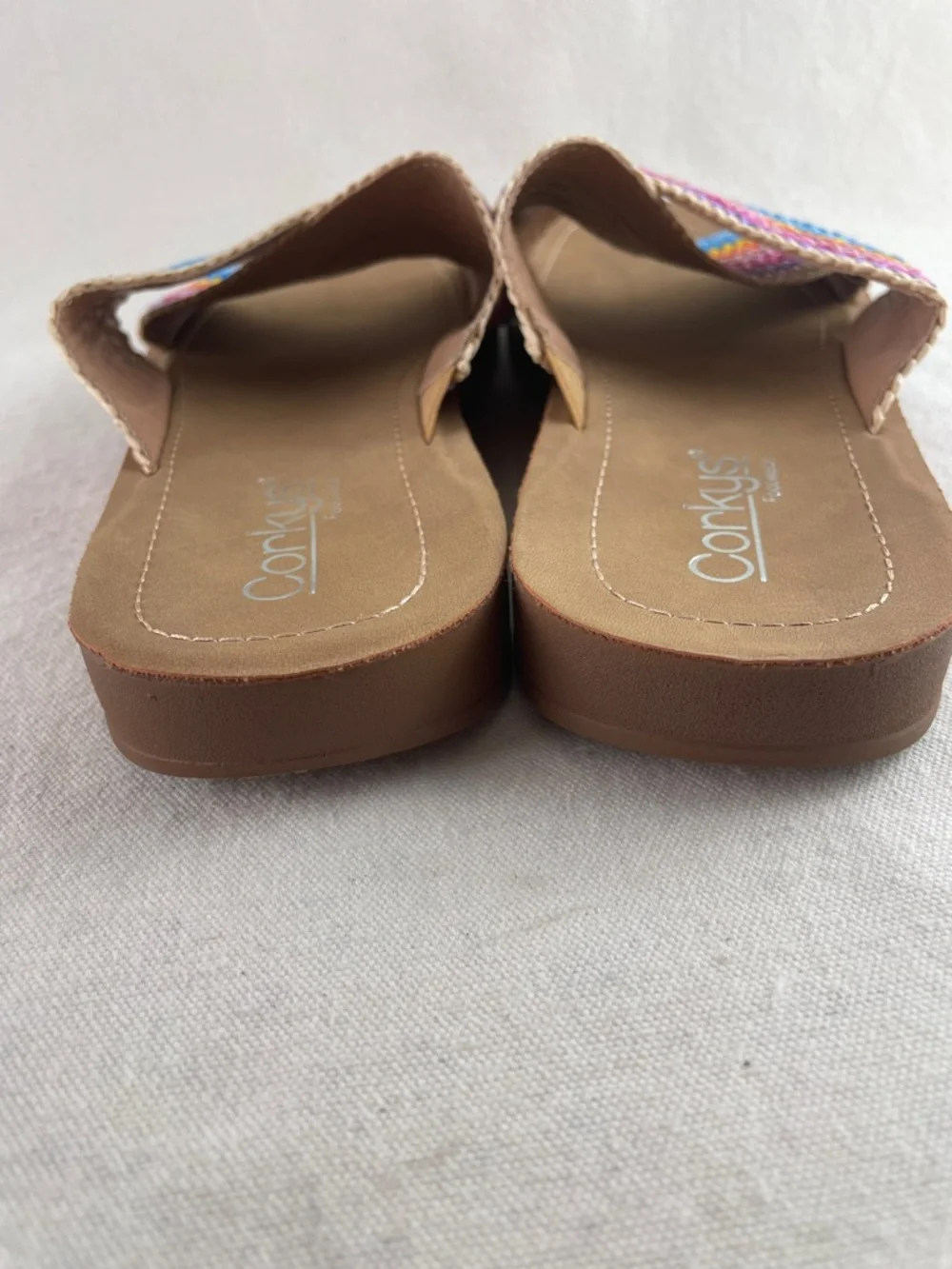 Corkys Crochet Crossover Slide Sandals Size 10